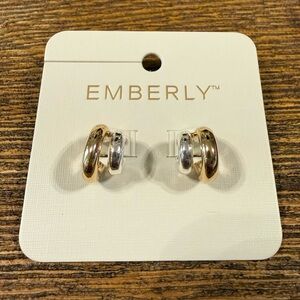 Kohl's Emberly Gold and Silver Hoop Earrings